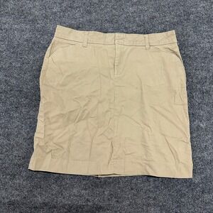 Dickies Skirt Womens Size 12 Beige Cotton Blend Stretch Chino Casual Workwear